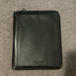 coach leather portfolio